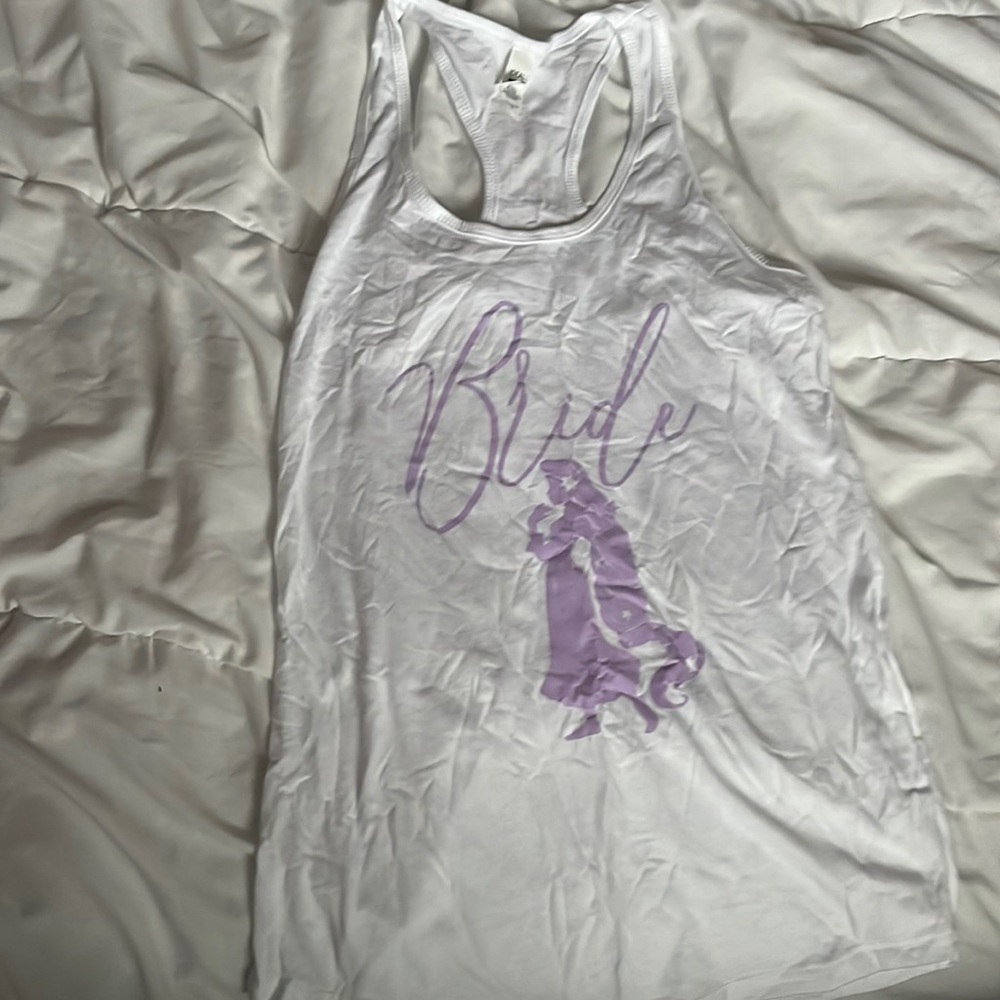 Tangled Rapunzel bride tank top